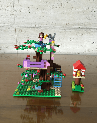 A Lego treehouse